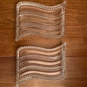 Set of two Shannon Crystal Divided Dishes